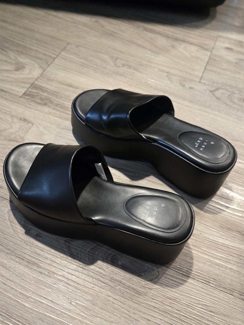 Target Black Platform Slide Sandals - Women's